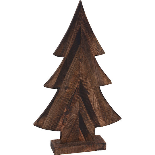 Christmas Decorative Wood Tree 43cm Brown