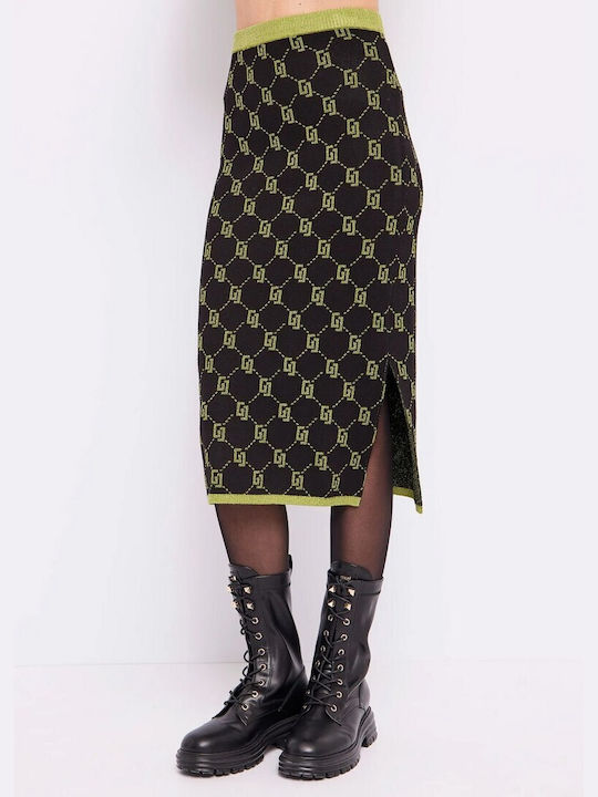 Gaudi Midi Skirt in Black color