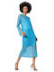 Matis Fashion Midi Dress Turquoise