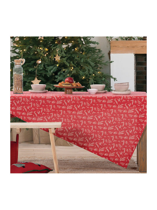 Nef-Nef Homeware Коледно Покривка за маса Червен Д180xШ140см.