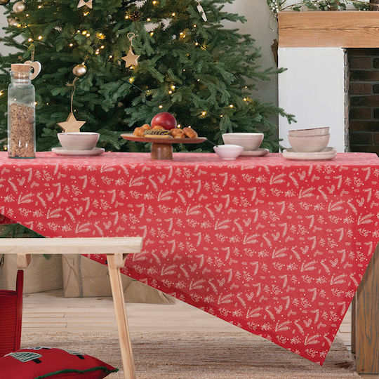 Nef-Nef Homeware Χριστουγεννιάτικο Τραπεζομάντηλο Υφασμάτινο Κόκκινο 180x140εκ.