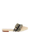 Flat Mules Nude/Μαύρο