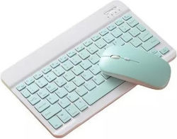 Aoas AOAS AS-110 Fără fir Bluetooth Set tastatură și mouse Engleză US Light Green