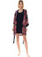 Pink Label Winter Women's Robe with Nightdress Magenta