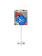 Veis Fabric Table Lamp for Socket E14 with Shade and White Base
