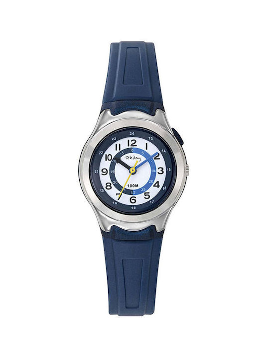 Tekday Strap Uhr mit Blau Kautschukarmband
