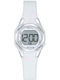 Tekday Strap Ψηφιακό Γυναικείο Ρολόι 26mm Χρονογράφος Μπαταρίας με Λευκό Καουτσούκ Λουράκι