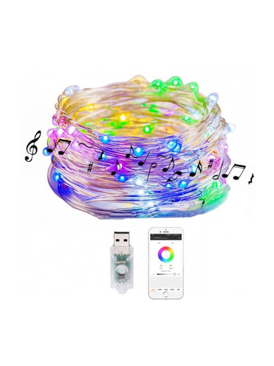 LED Weihnachtsbeleuchtung 10m RGB USB in Reihe Verschiedene Farben