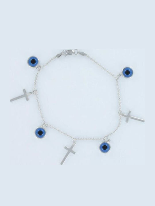 Fa Cad'oro Damen Armband mit Design Auge aus Weißgold 14K