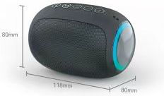 Naxius Nxbspst-135 Ηχείο Bluetooth 3W με Ραδιόφωνο και Διάρκεια Μπαταρίας έως 1 ώρες Μαύρο