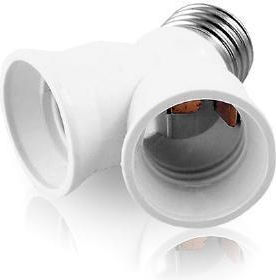 Lineme Socket Extension for Socket E27 in White color Set 1pcs 15-00209