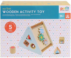 Petit Collage Jucărie de Sortat Forme Activity Toy din Lemn pentru 9++ Luni