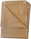 Waterproof Tarpaulin 120gr/m² 10x6m. Light Type Beige