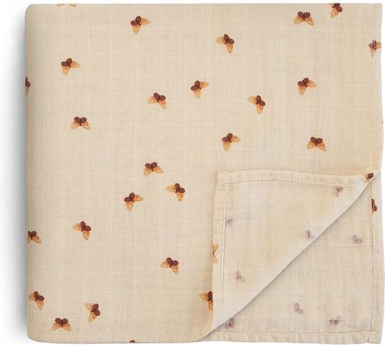 Mushie Muslin Changing Pad Beige 120x120cm.