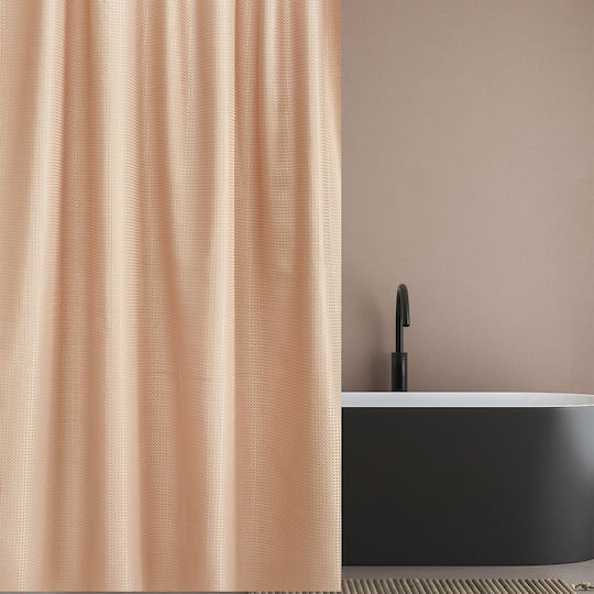 Whitegg Κουρτίνα Μπάνιου Υφασμάτινη 180x200cm Sand