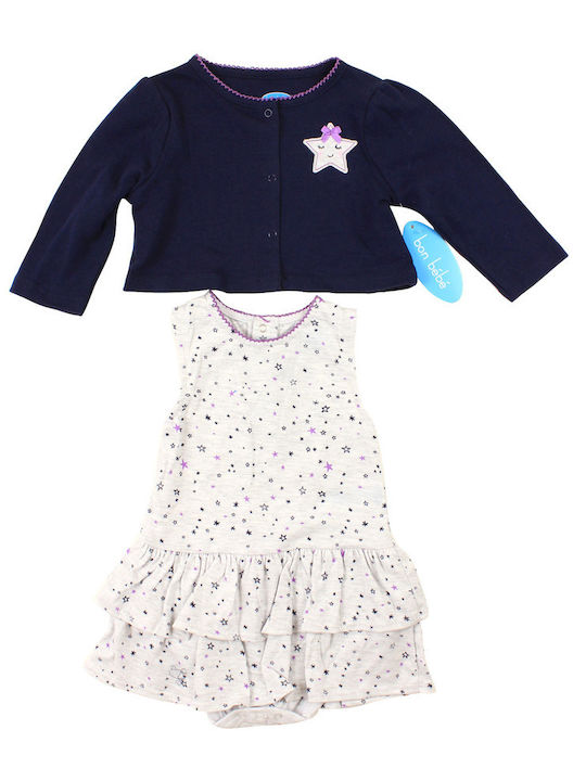 Baby Gear Kids Dress Set with Coat Blue