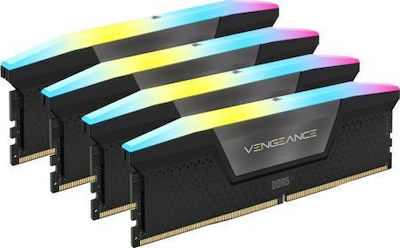 Corsair Vengeance RGB XMP 128GB DDR5 RAM με 4 Modules (4x32GB) και Ταχύτητα 5600 για Desktop