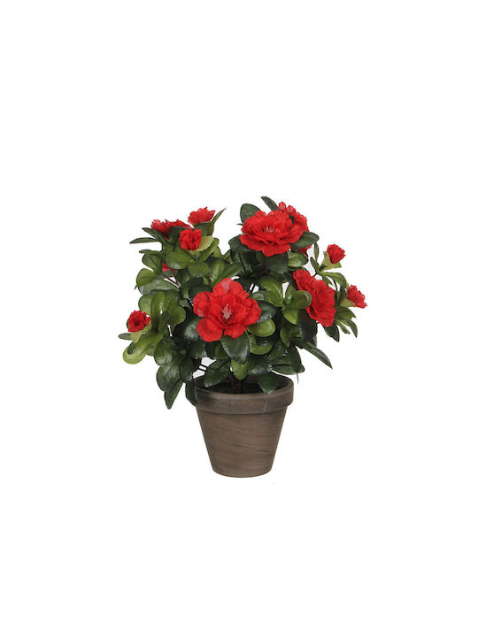 Mica Artificial Plant in Small Pot Red 20cm 1pcs