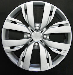 Farad Τάσια 15" με Σήμα Peugeot Ασημί 4τμχ