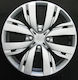 Farad Car Hubcap Set with Peugeot Emblem 15" 4pcs Silver