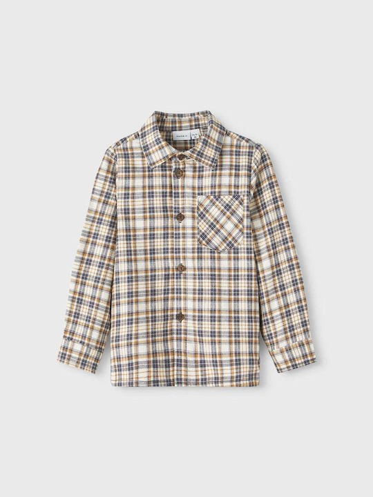 Name It Kids Checked Shirt Beige