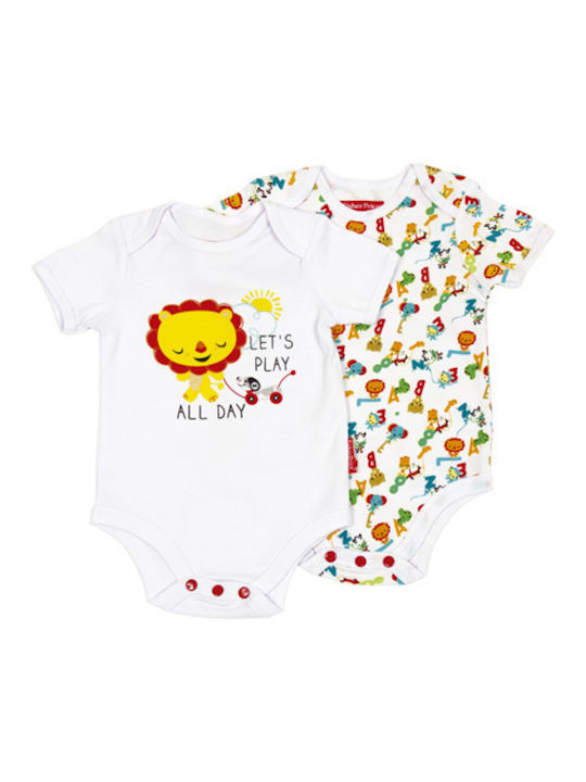 Fisher Price Baby Bodysuit Set Short-Sleeved '''''' 2pcs