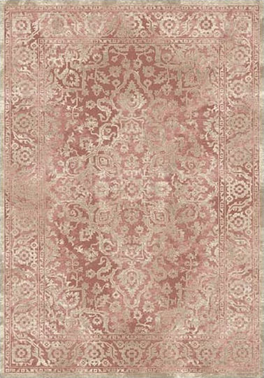 Klonaras Velvet 4435 Teppich Rund Synthetisch,Polyester/Cotton/Leather Rose