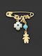 Child Safety Pin made of Gold 14K