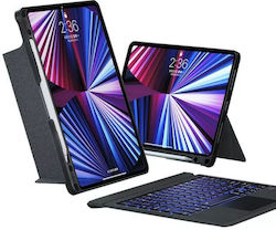 Wiwu Mag Touch Keyboard Flip Cover Πλαστικό / Σιλικόνης με Πληκτρολόγιο Μαύρο (iPad Pro 2020 12.9" / iPad Pro 2021 12.9" / iPad Pro 2022 12.9'')