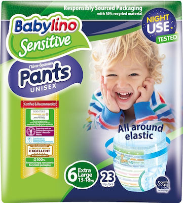 Babylino Pantaloni de scutec Sensitive Sensitive Nr. 6 pentru 13-18 kgkg 23buc