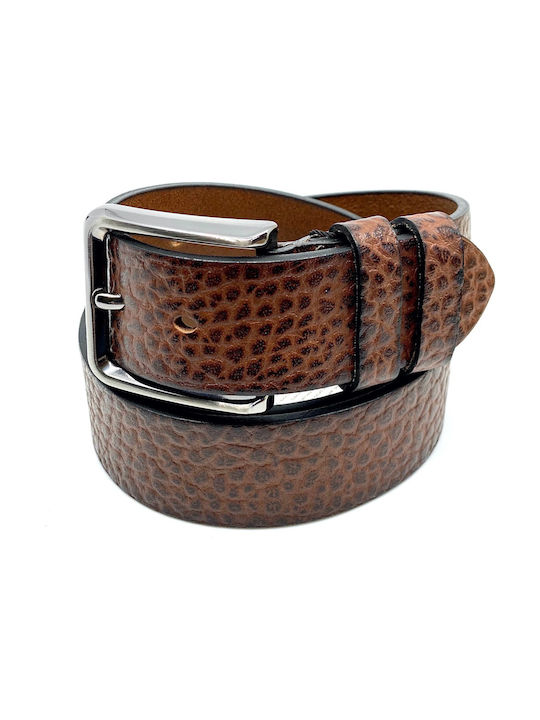 Legend Accessories Men's Leather Wide Belt Tabac Brown