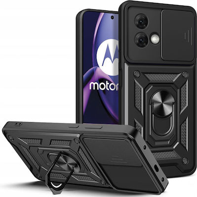 Tech-Protect Camshield Pro Umschlag Rückseite Silikon / Kunststoff / Metallisch Schwarz (Motorola Moto G84 5G)
