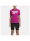 Reebok Big Logo Damen Sport T-Shirt Fuchsie