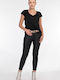 Damen T-Shirt Black