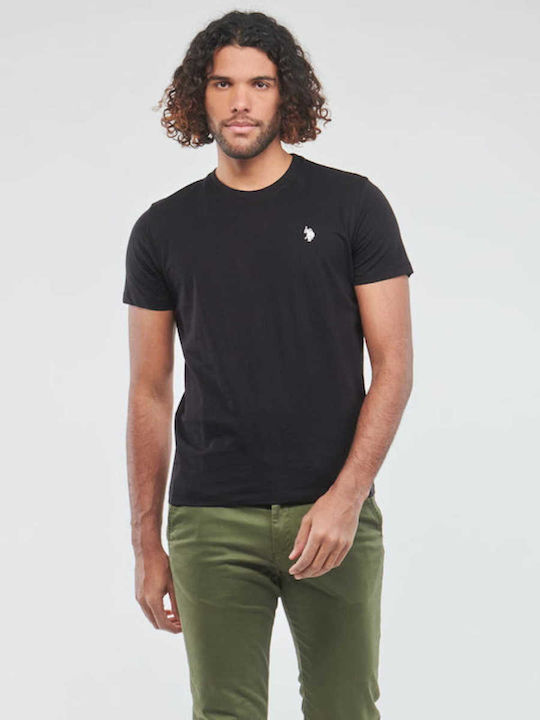 U.S. Polo Assn. Assn Mick T-shirt Bărbătesc cu Mânecă Scurtă Negru
