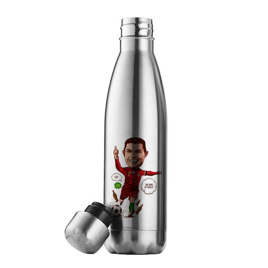 Koupakoupa Cristiano Ronaldo Recyclable Bottle Thermos Stainless Steel BPA Free 500ml Silver