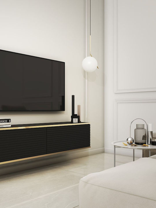 Телевизионна Мебел Oro MDF Антрацит М135xД32xВ30см