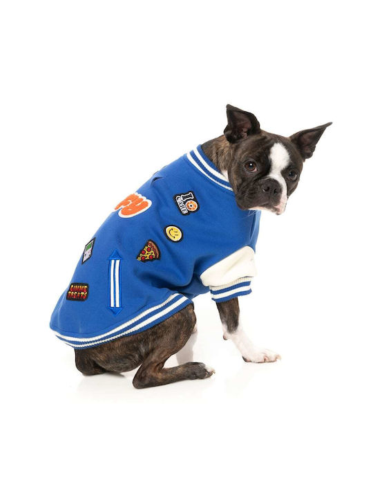 Fuzzyard Hundemantel Blau Klein mit Rückenlänge 26 cm.