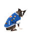 Fuzzyard Hundemantel Blau Klein mit Rückenlänge 26 cm.