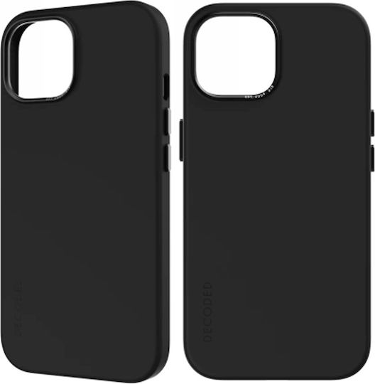 Decoded Back Cover Σιλικόνης Μαύρο (iPhone 15 Plus)
