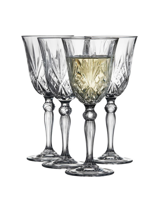Lyngby Melodia Set of Glasses for White Wine made of Crystal Stemmed 210ml 4pcs