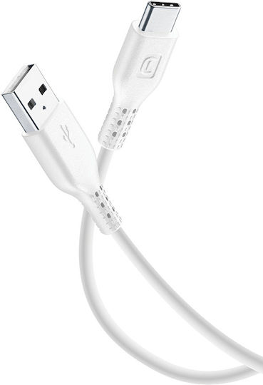 Cellular Line Regular USB 2.0 Cablu USB-C bărbătesc - USB-A Alb 2m (USBDATACUSBC2MW)