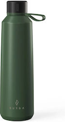Burga Stainless Steel Thermos Bottle Green 500ml with Handle