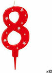 BigBuy Birthday Candle Number "8" 12pcs S3616144