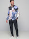 Long-sleeved Shirt Floral Blue