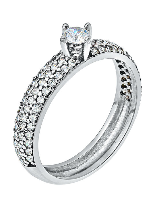 Fa Cad'oro Einzelstein aus Weißgold 14K