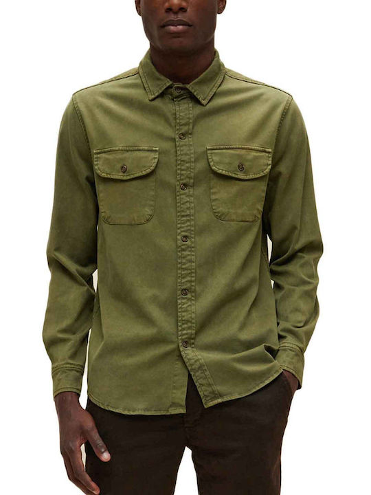 Langärmlig Hemd Khaki