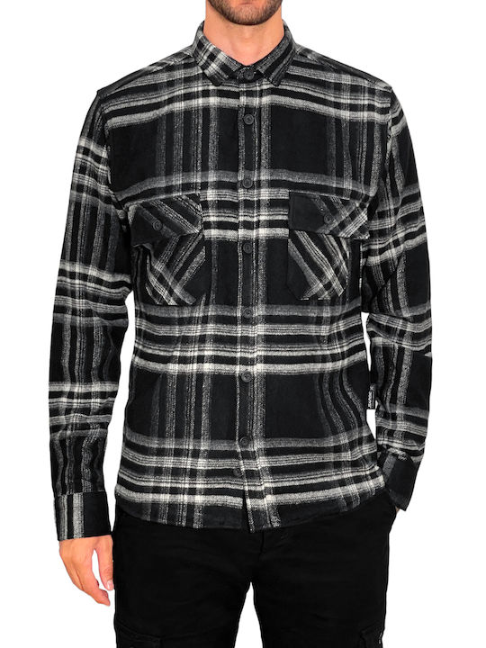 3Guys Men's Shirt Long Sleeve Black