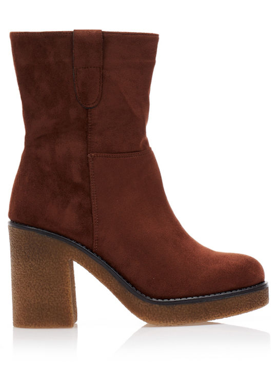 Tsoukalas Wildleder Stiefeletten Damen Braun
