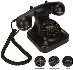 Corded Phone Retro Black